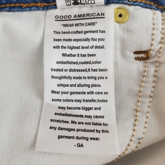 NWT GOOD AMERICAN Bombshell Denim Short Size 24 100%cotton - Picture 10 of 16